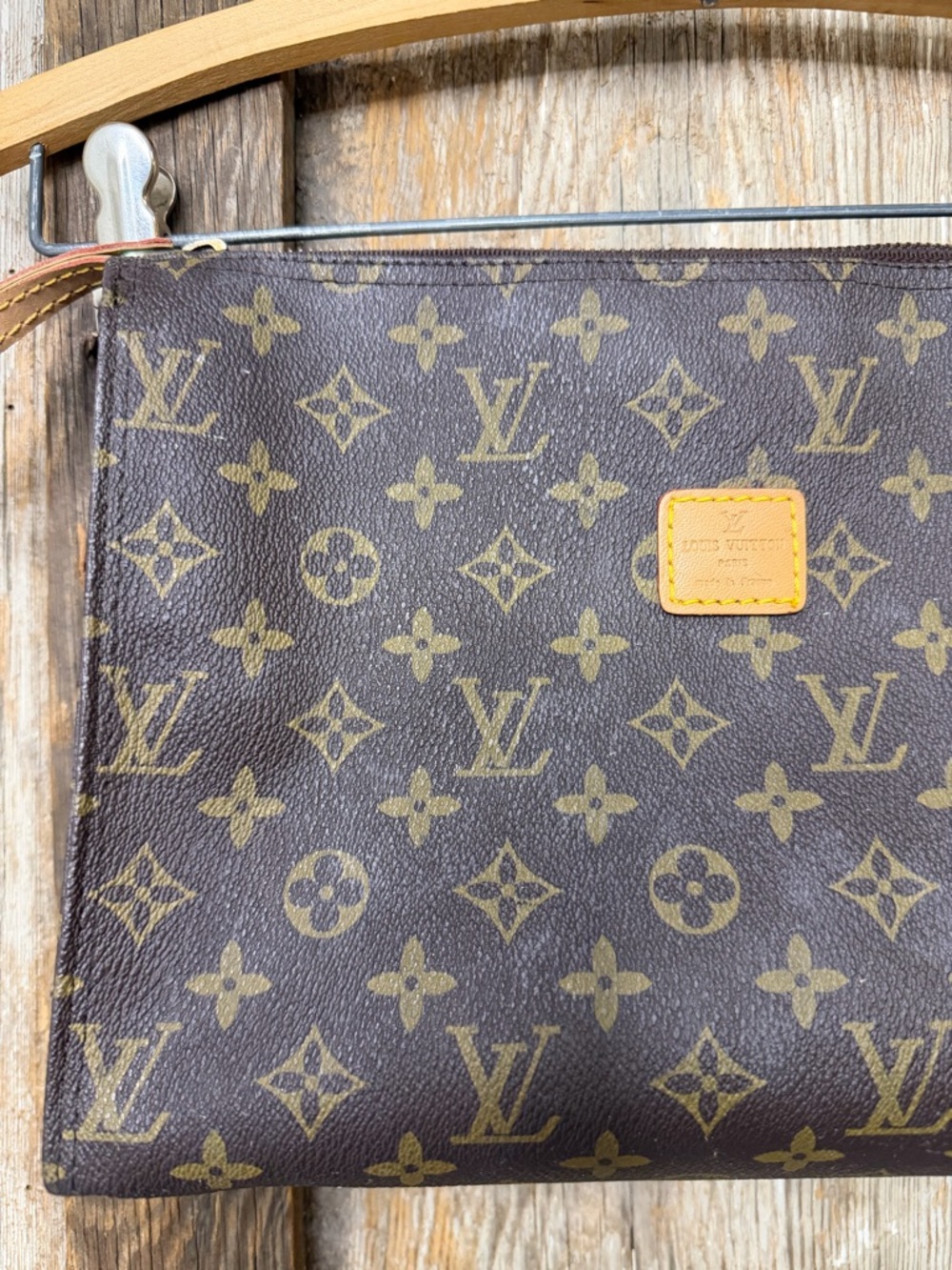 VTG Louis Vuitton Monogram Clutch Toiletry Pouch Cosmetic Bag 26 Large - Picture 2 of 16
